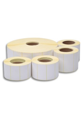 Самоклеющиеся этикетка 58х40 (620 этикеток в ролике), втулка 40мм 